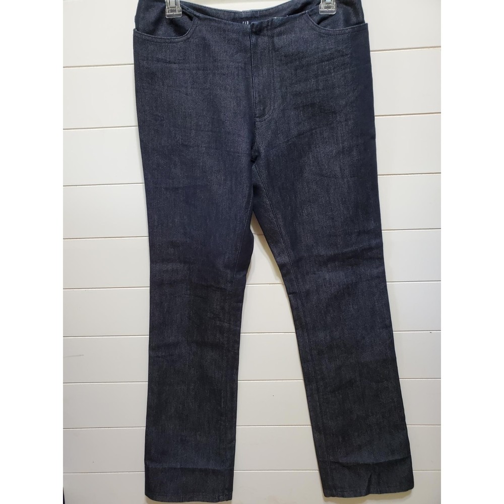 Vintage Gap womens size 8 dress denim jeans clasp zipper closure dark wash